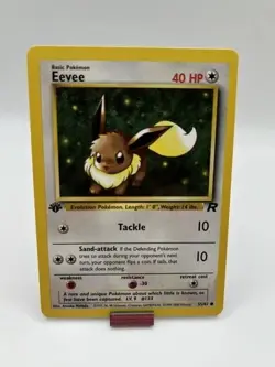 Pokemon TCG Team Rocket 1st Edition Eevee 55/82 - Image 1