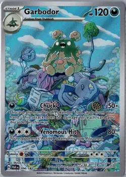Garbodor 204/182 - Paradox Rift Pokemon NM - Image 1