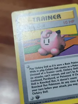 MP Clefairy Doll 70/102 1st Edition Shadowless Rare Base Set Pokemon 1999 WOTC - Image 2