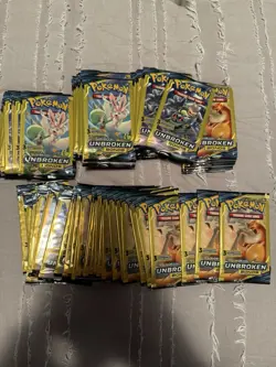 101 Pokemon Unbroken Bonds Dollar Tree 3-Card Mini Booster Pack Sealed Tag Team - Image 1