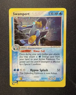 Swampert 13/109 Ruby & Sapphire Holo LP Pokemon 2003 - Image 1