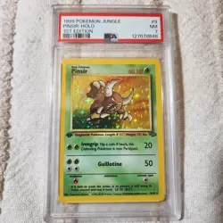 1999 Pokemon Jungle 1st Edition Pinsir - Holo PSA 7 NM #9 - Image 1