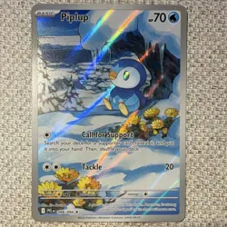 Pokemon TCG Piplup Phantasmal Flames Illustration Rare Holo 098/094 Basic 2025 - Image 1