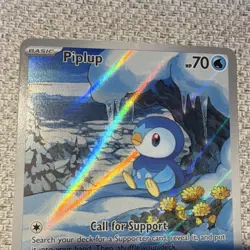 Pokemon TCG Piplup Phantasmal Flames Illustration Rare Holo 098/094 Basic 2025 - Image 2