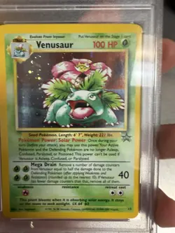 2000 Pokemon Black Star Promo Venusaur Holo. #13 Ex Mint, PSA 6 - Image 3