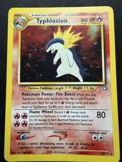 Pokemon Typhlosion 18/111 Neo Genesis Holo Rare 2000 Stage 2 100 LP - Image 1