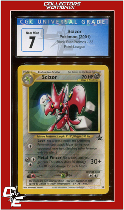 Black Star Promo 33 Scizor Pokemon League CGC 7 - Image 1