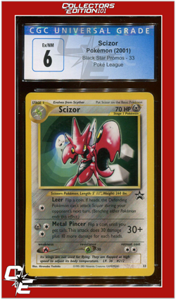 Black Star Promo 33 Scizor Pokemon League CGC 6 - Image 1