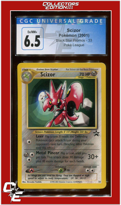 Black Star Promo 33 Scizor Pokemon League CGC 6.5 - Image 1