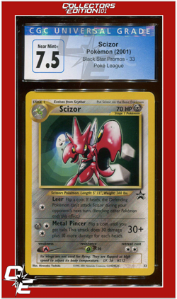 Black Star Promo 33 Scizor Pokemon League CGC 7.5 - Image 1
