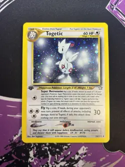 Pokemon Togetic Holo Rare 1st Edition 16/111 2000 Neo Genesis NM SWIRL - Image 1