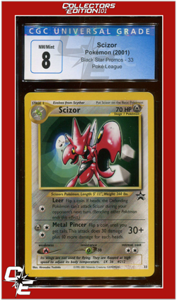 Black Star Promo 33 Scizor Pokemon League CGC 8 - Image 1