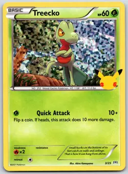 POKEMON MCDONALD'S 25TH ANNIVERSARY PROMOS TREECKO 003/025 PROMO HOLO NM - Image 1