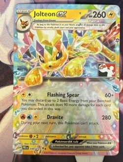 Jolteon EX Play Stamp Promo - Prismatic Evolutions 030/131 (Play Pokemon!) - Image 2