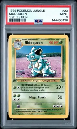 1999 POKEMON Jungle Nidoqueen #23 Non-Holo 1st Edition PSA 9 MINT *New Cert* - Image 1