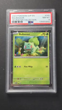 PSA 8 Bulbasaur SVP 046 Black Star Promo Pokemon 2023 - Image 1