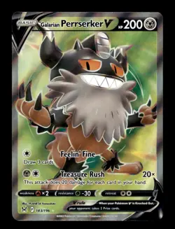 GALARIAN PERRSERKER V 183/196 ULTRA RARE LOST ORIGIN POKEMON HOLO NM/M - Image 1