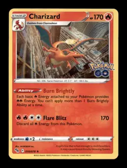 CHARIZARD 010/078 HOLO R POKEMON GO POKEMON HOLO NM/M - Image 1