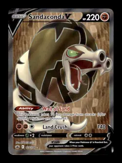 SANDACONDA V 175/198 ULTRA RARE CHILLING REIGN POKEMON HOLO NM/M - Image 1