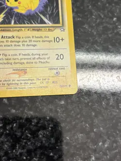 Pikachu 70/111 Neo Genesis Regular Common LP Vintage Pokemon Card 2000 - Image 4