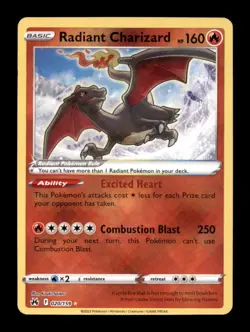 RADIANT CHARIZARD 020/159 RADIANT RARE CROWN ZENITH POKEMON HOLO NM/M - Image 1