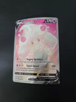 Alcremie V Full Art 064/072 Shining Fates Pokemon TCG Near Mint With Cover - Image 1