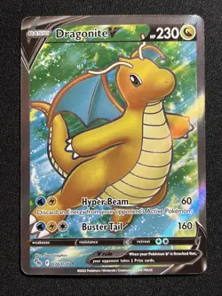 NM Pokemon GO Holo Dragonite V (Full Art) 076/078 NM/M - Image 1