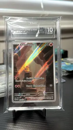 Scarlet & Violet Charmander Holo 168/165 SV 151 Series TAG10 Gem Mint Pokemon - Image 1