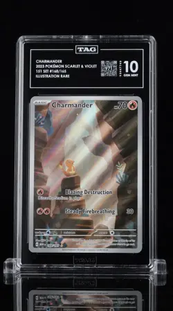 Scarlet & Violet Charmander Holo 168/165 SV 151 Series TAG10 Gem Mint Pokemon - Image 2
