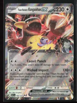 TEAM ROCKET'S KANGASKHAN EX 162/217 Double Rare ME: Ascended Heroes Pokemon NM - Image 1