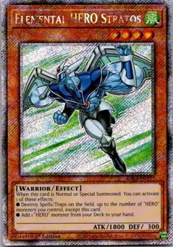 Elemental Hero Stratos RA03-EN177 Platinum Secret Rare Yu-Gi-Oh! Card Near Mint - Image 1
