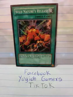 Yu-Gi-Oh Wild Nature's Release 1st IOC Super Light Played - Image 1