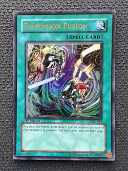 Yugioh Dimension Fusion 1st Edition Ultra Rare IOC-094 NM - Image 1