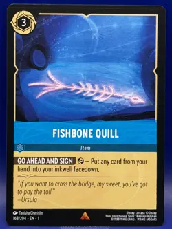 Disney Lorcana FISHBONE QUILL 168/204 Rare EN 1 The First Chapter - Image 1