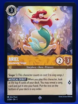Disney Lorcana ARIEL Spectacular Singer 2/204 Super Rare EN 1 The First Chapter - Image 1