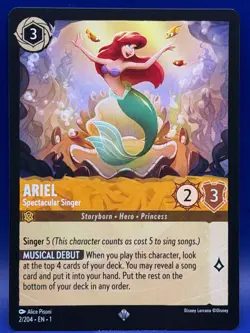 Disney Lorcana ARIEL Spectacular Singer 2/204 Super Rare EN 1 The First Chapter - Image 3