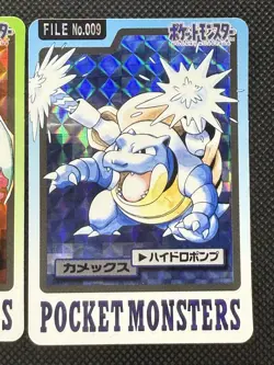 Pokemon Venusaur Charizard Blastoise Carddass No. 003 006 009 Japanese card 1997 - Image 4