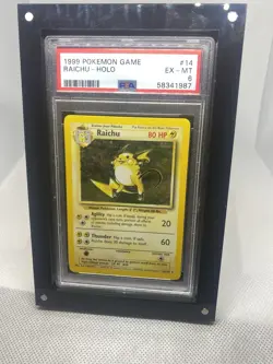 1999 Pokemon Game Raichu Holo Card #14 PSA Grade 6 Ex-Mint - Image 1