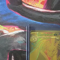 Pokemon Mega Charizard Y ex Full Art Foil Gold Card EX 294/217 🔥🔥🔥 - Image 4