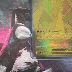 Pokemon Mega Charizard Y ex Full Art Foil Gold Card EX 294/217 🔥🔥🔥 - Image 5