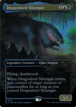 Dragonlord Silumgar (Rainbow) - Secret Lair Grow Up So Fast - 1974 - NM Foil - Image 2