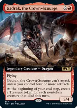 1x Gadrak, the Crown-Scourge - Foil - Extended Art Light Play MTG Magic - Kid Ic - Image 1