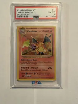 Pokemon XY Evolutions Charizard Holo Rare Card 11/108 2016 PSA 8 Mint - Image 1