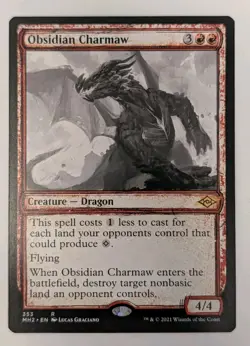 Obsidian Charmaw (Showcase) Modern Horizons 2 - MTG RARE - Image 1