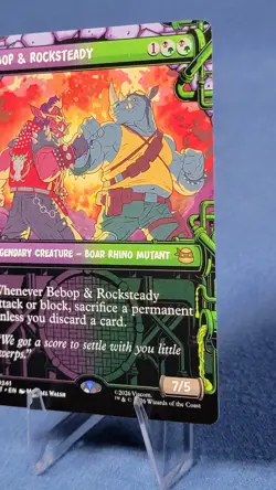 BEBOP & ROCKSTEADY Borderless Showcase 241 NM Mtg TMNT 🔮 - Image 4