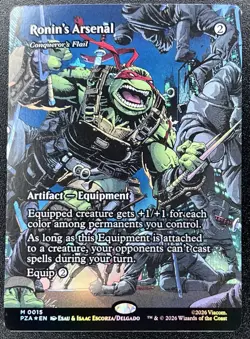 Ronin’s Arsenal 0015 Borderless Mythic Foil MTG: Teenage Mutant Ninja Turtles NM - Image 1