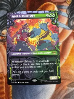 BEBOP & ROCKSTEADY Borderless Showcase 241 NM Mtg TMNT 🔮 - Image 1