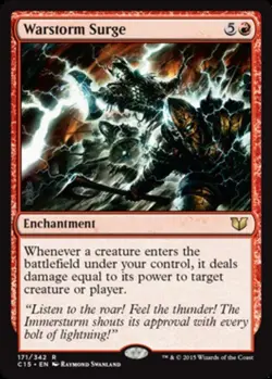 x1 Warstorm Surge R MTG Commander 2015 M/NM, English - Image 1