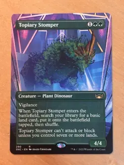 Magic the Gathering MTG Topiary Stomper Borderless Streets of New Capenna NM - Image 1