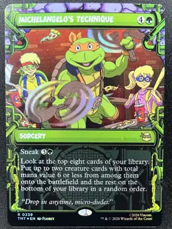 Michelangelo’s Technique 0239 Foil Showcase MTG: Teenage Mutant Ninja Turtles - Image 1
